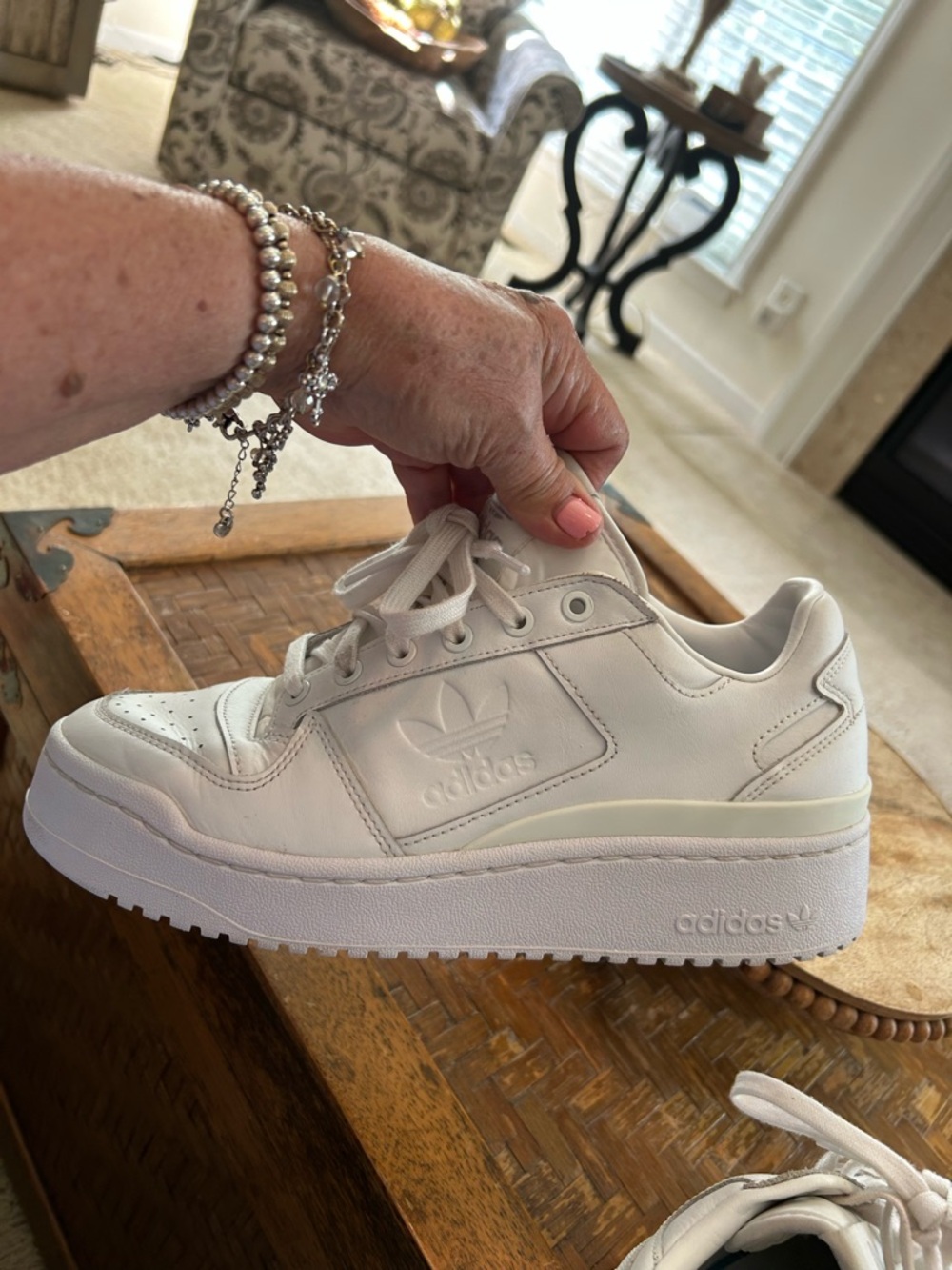 Adidas Originals Forum Bold White Platform Sneakers - Picture 8 of 11